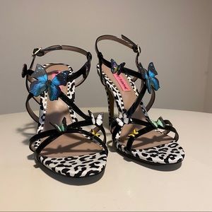 Betsy Johnson Vandi Butterfly Heels Size 10